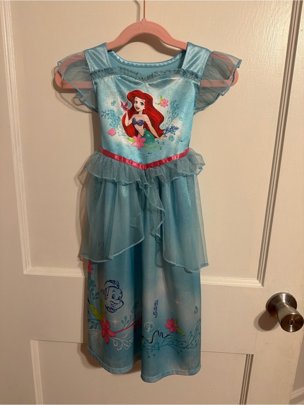 Disney Princess Ariel Little Mermaid Dress Costume Blue Tulle Size 3T - Picture 4 of 4